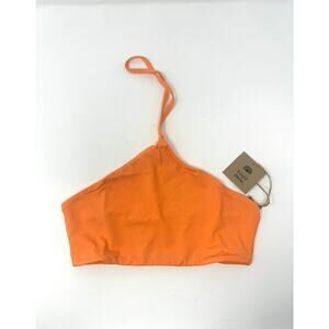 Free People x Toast NEW Signature Apex Swim Bikini Top Nectarine size Small